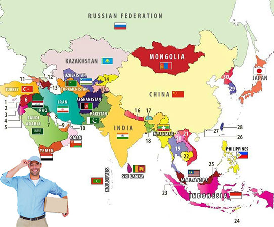Gửi hàng đi Châu Á