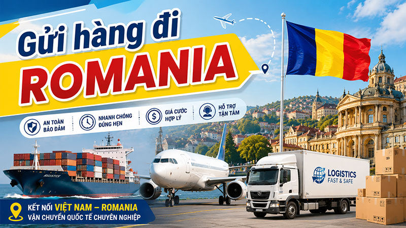 Gửi hàng đi Romania giá rẻ, uy tín, nhanh chóng
