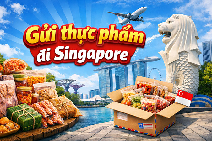 Gửi thực phẩm đi Singapore giá rẻ, uy tín, nhanh chóng