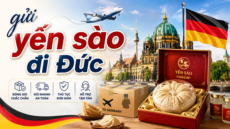 Gửi yến sào đi Đức giá rẻ, uy tín, nhanh chóng