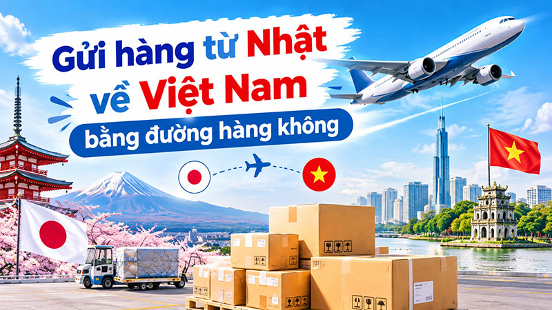 Gửi hàng từ Nhật về Việt Nam bằng đường hàng không giá tốt, uy tín